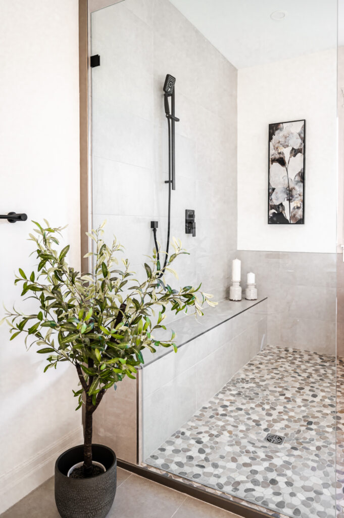 Stone bathroom flooring in Vancouver