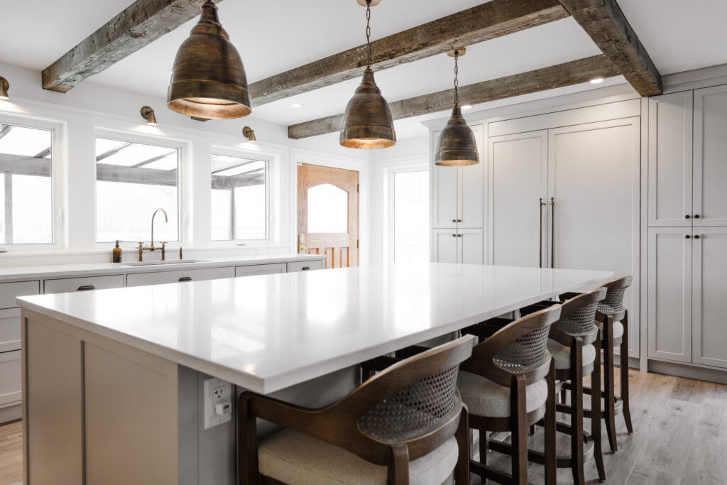 Custom kitchen island in Maple Ridge