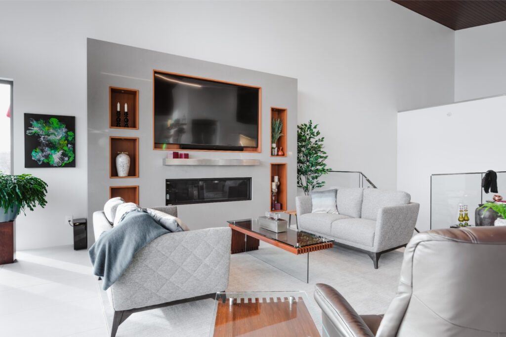 Modernized living room in Kamloops